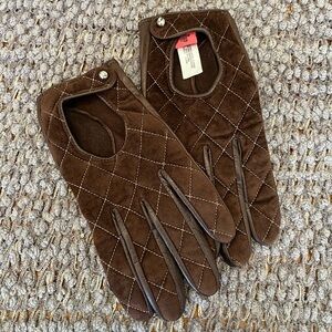 Juicy Couture Brown Leather Driving Gloves